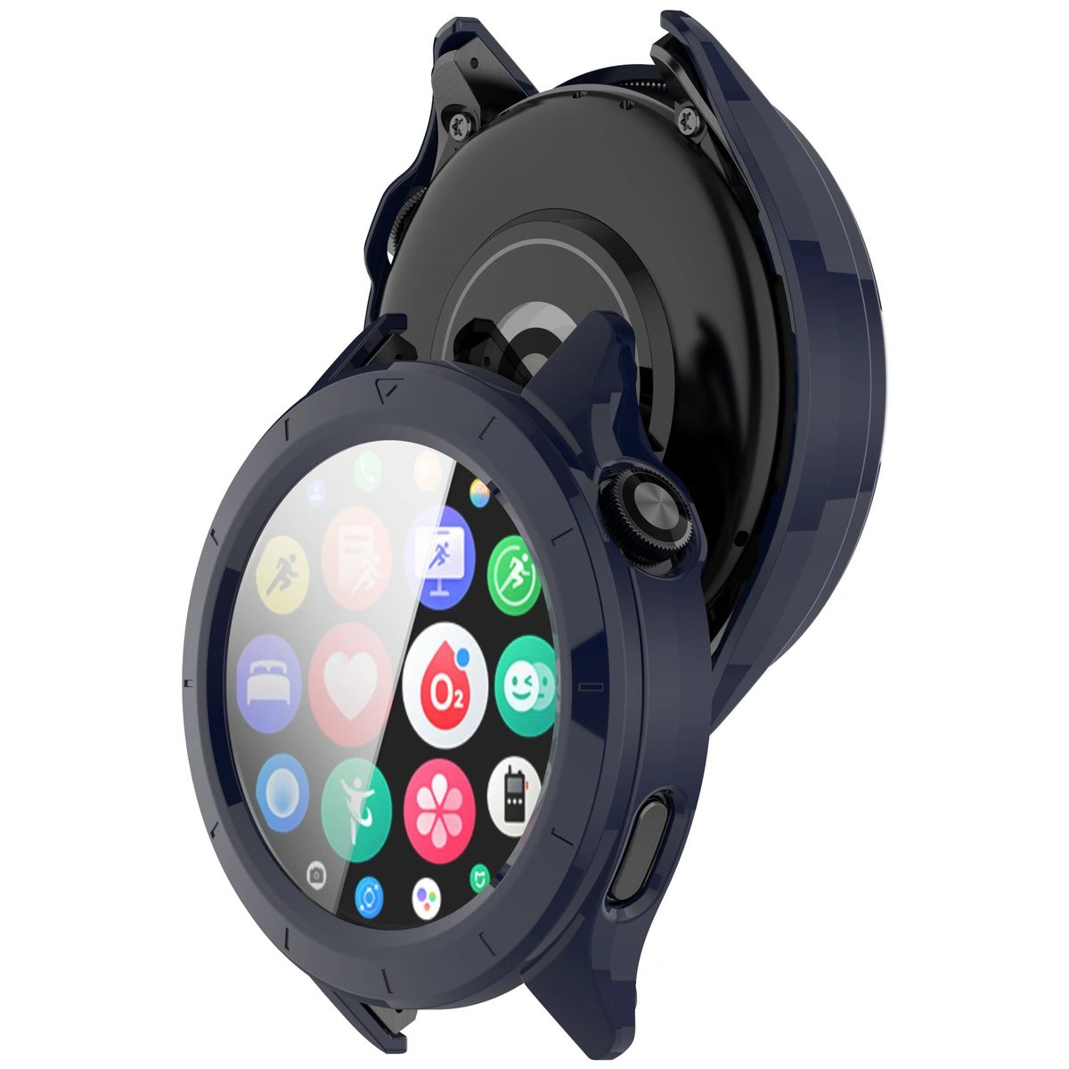 Etui z wbudowanym szkłem Bizon Case Watch Adamo do Xiaomi Watch S4